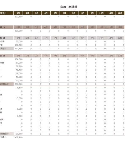 家計簿のテンプレート一覧 無料ダウンロード テンプレートnavi
